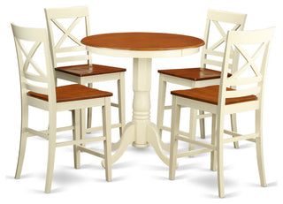 5 Pc Pub Table Set -Pub Table And 4 Counter Height Chairs