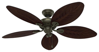 Hunter 54" Bayview Outdoor Ceiling Fan, Provencal Gold With Pull Chain