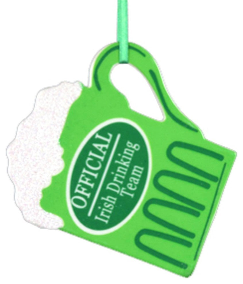 4" Luck of the Irish Official Drinking Team Beer Mug Christmas Ornament