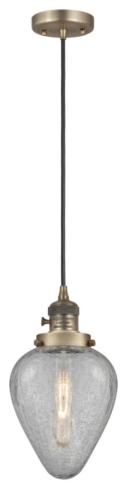 Innovations 201CSW-BB-G165-LED Geneseo 1 Light Pendant, Switch, Brushed Brass