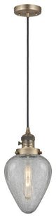 Innovations 201CSW-BB-G165-LED Geneseo 1 Light Pendant, Switch, Brushed Brass