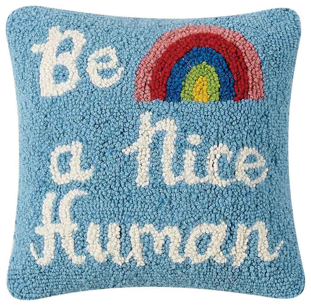 Be A Nice Human Hook Pillow