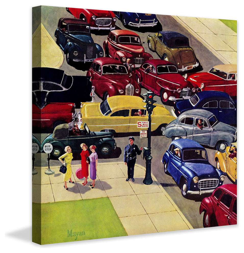 "Traffic Jam" Painting Print on Canvas by Earl Mayan