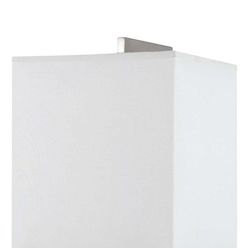 Benzara BM224635 Metal Wall Lamp, Rectangular Shade & Gooseneck Reading Light
