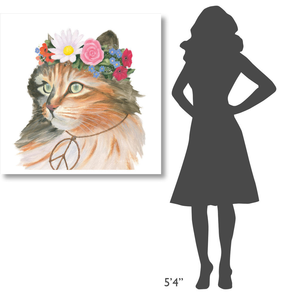 "Cattitude I" Digital Paper Print by Myles Sullivan, 38"x38"