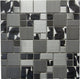 Odyssey Stainless SteelMagic Pattern Mosaic Blend Tile, 12"x12", Set of 50