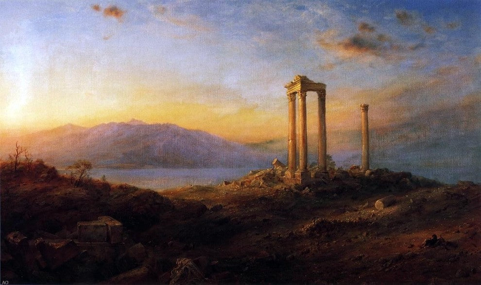 Frederic Edwin Church Ruins at Baalbek, 18"x27" Wall Decal