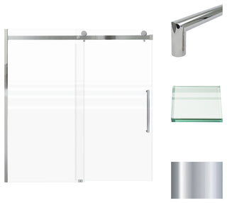 Madeline 60"x60" Frameless Shower Door with Fixed Panel in Polished Chrome