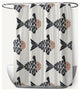 Fish Tales Mauve 70" w x 73" h Shower Curtain
