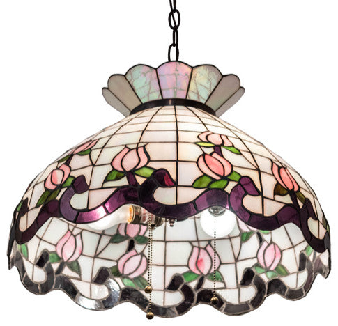 Meyda Lighting 232764 20" Wide Roseborder Pendant