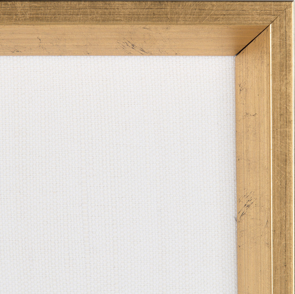 Kate and Laurel Calter Framed Linen Fabric Pinboard, Gold, 21.5x27.5