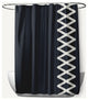 Zipper Stripe Shark Blue 70" w x 73" h Shower Curtain