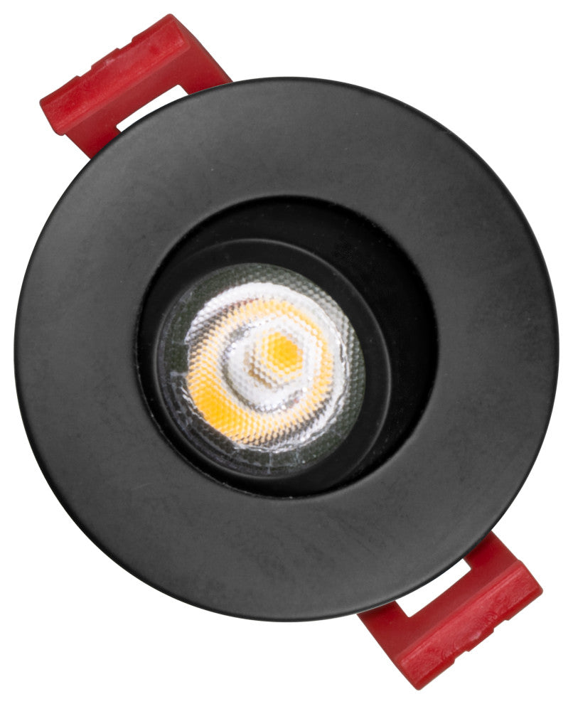 2" LED Gimbal Recessed Downlight, Black, 2700k
