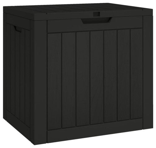 vidaXL Outdoor Storage Box Patio Furniture Storage Trunk Black Polypropylene