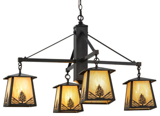 38W Mountain Pine 4 LT Chandelier