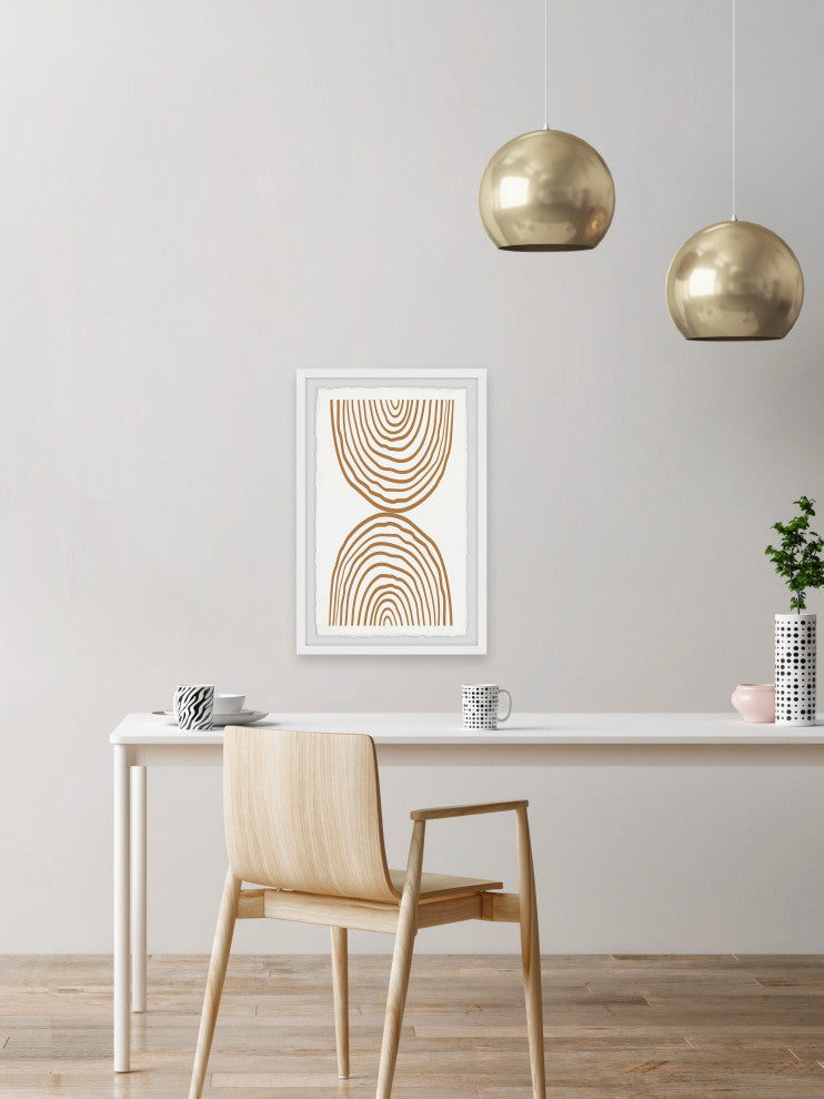 "Circles Meet" Framed Painting Print, 16x24