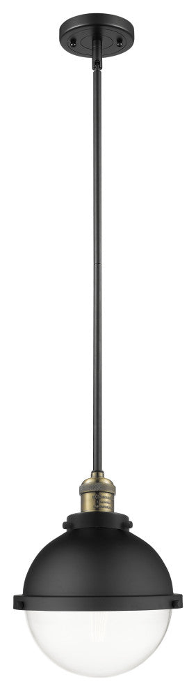 Innovations 201S-BAB-HFS-82-BK-LED Hampden 1 Light Mini Pendant, Matte Black