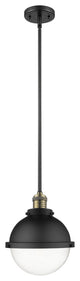 Innovations 201S-BAB-HFS-82-BK-LED Hampden 1 Light Mini Pendant, Matte Black