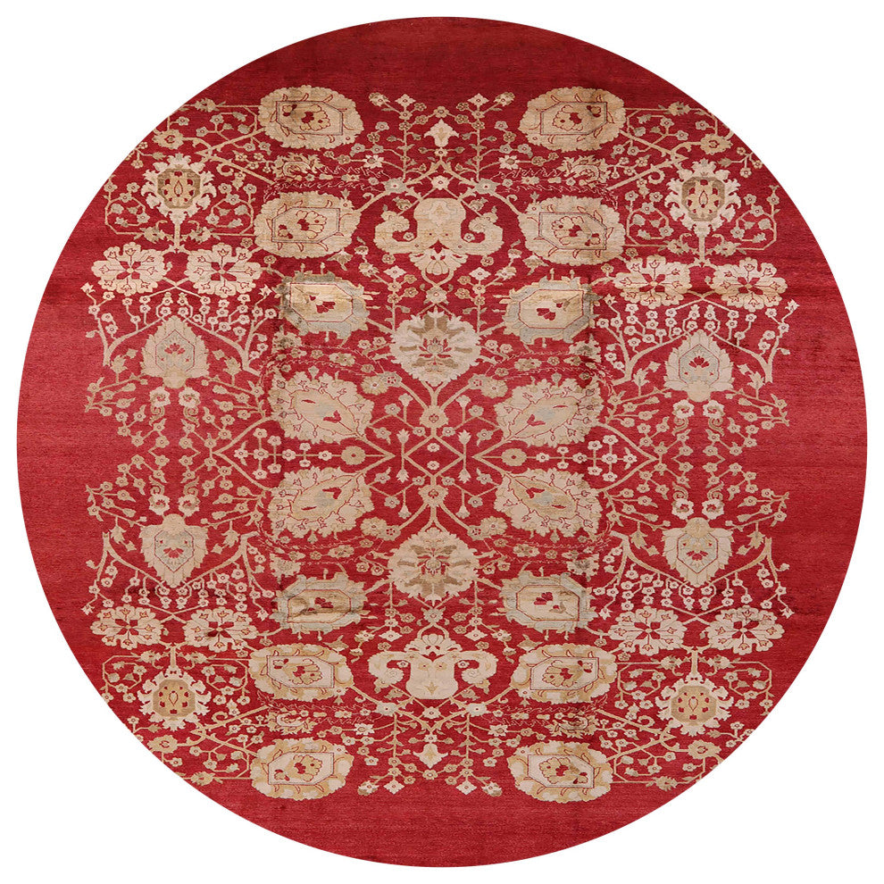Ahgly Company Indoor Round Mid-Century Modern Area Rugs, 4' Round