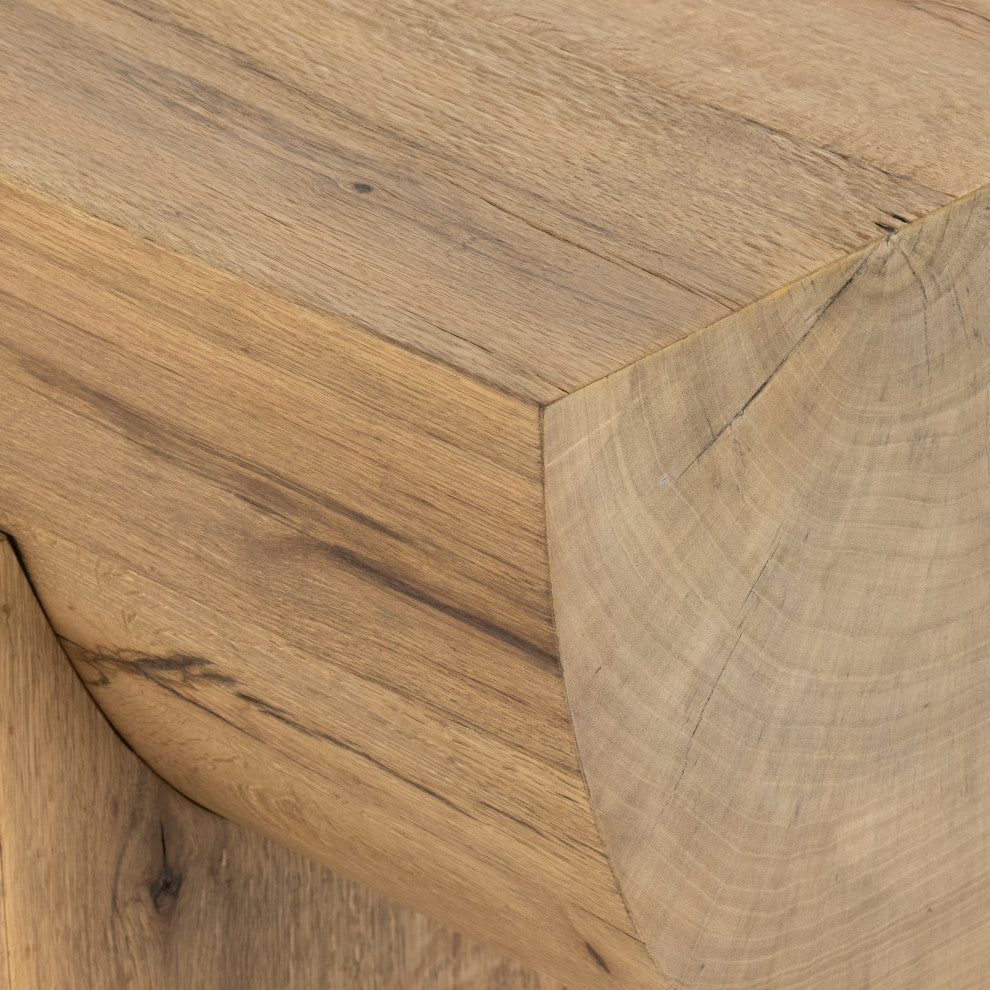 Elbert Console Table-Rustic Oak Veneer