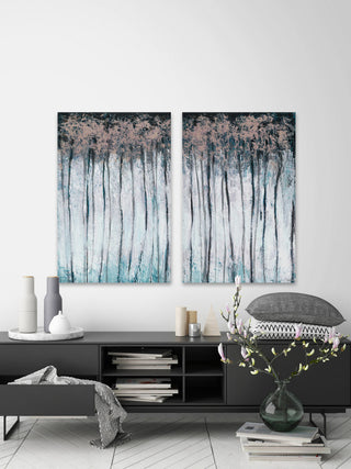 Magical Forest Diptych, 16"x12"