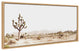 Sylvie Lone Joshua Tree Framed Canvas by Amy Peterson Art Studio, Natural 18x40