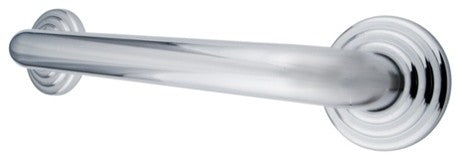 Kingston Brass 12" Decorative 1-1/4" OD Grab Bar, Polished Chrome