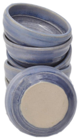 Blue Ceramic Mezcal Copitas, Shot Glasses, Set of 6