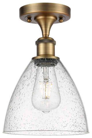 Innovations 516-1C-BB-GBD-754 1 Light Semi-Flush Mount, Brushed Brass
