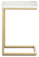 Skyler C Side Table With Marble Top, Marble Top/ Gold
