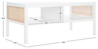 Safavieh Miya Coffee Table, White/Natural