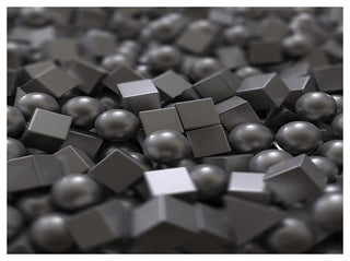 Balls and Cubes 3D Design, Abstract Canvas Art Print, 40"x30"