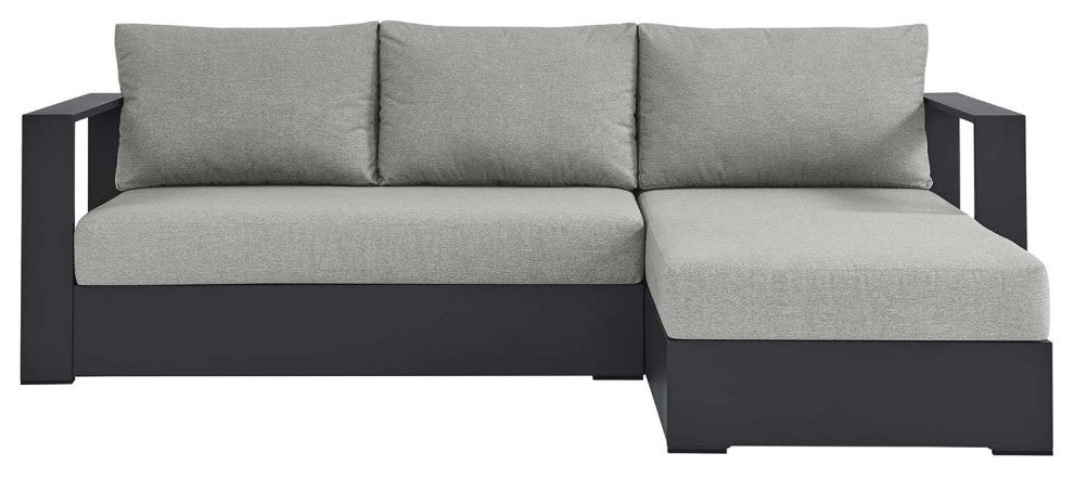 Tahoe Outdoor Patio Powder-Coated Aluminum 2-Piece Right-Facing Chaise Sectional