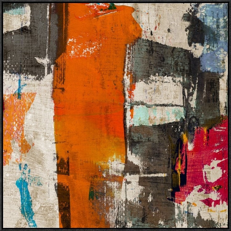 "Colors Royale II" Framed Canvas Giclee by Anne Munson, 31x31"