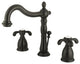 Kingston Brass Widespread Bathroom Faucet With Retail Pop-Up, Oil Rubbed Bronze