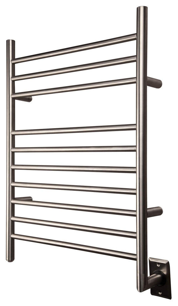 Heatgene Wall Mounted 10 Bar Hardwired Towel Warmer, Brush Polish