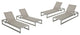 GDF Studio Metten Outdoor Mesh Chaise Lounge, Set of 4