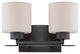 Nuvo 2-Light Parallel Vanity and Wall Light Fixture, Aged Bronze