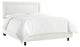Ana Queen Upholsterd Border Bed, Zuma White