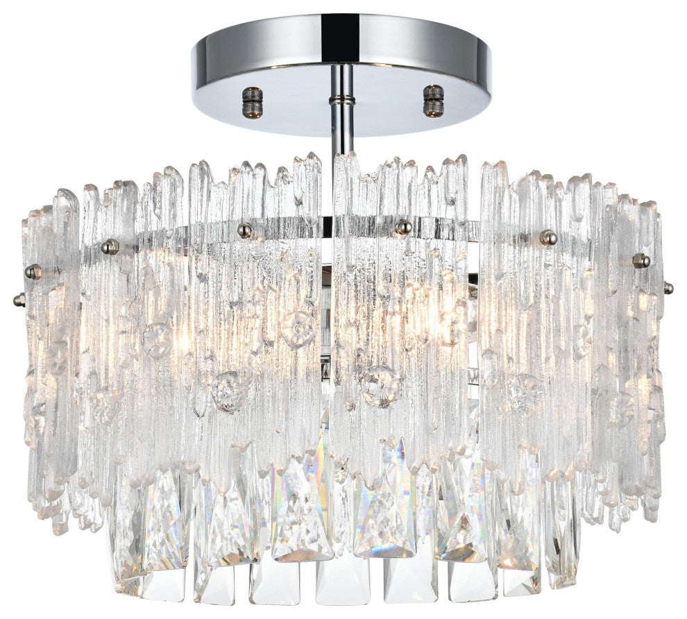 Home Living 12" Flush Mount, Chrome