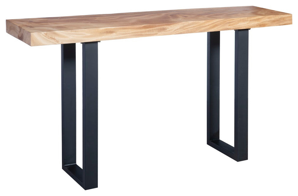 Wood Console Table, Metal U Legs