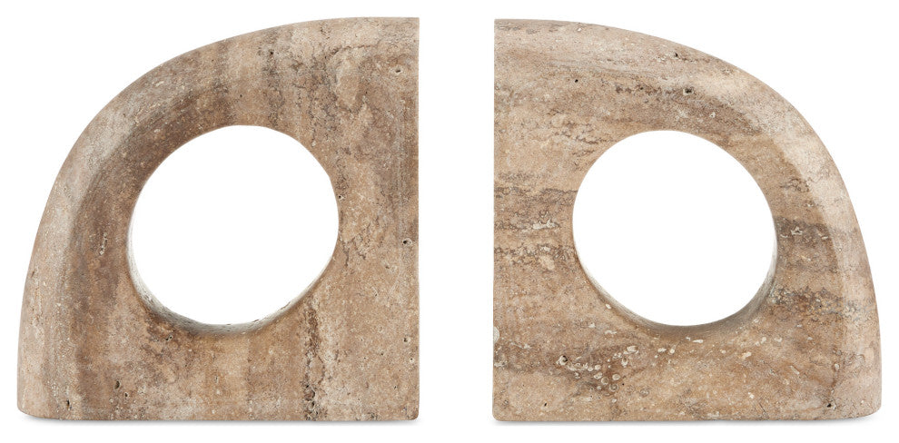 Russo Travertine Object, 2-Piece Set