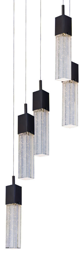 ET2 E22765 Fizz III 13" 5 Light LED Multi Pendant - Bronze