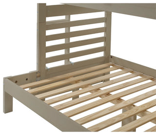 My Bed Now Everest 2-Drawer Twin-over-Full Wood Bunk Bed with Staircase in Brown