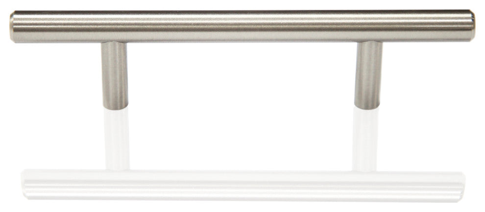 Mascot Hardware 3" Center Solid Steel Bar Pull , Satin Nickel Finish - Set of 10