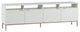 Ambrose Modular Media Stand, Champagne Gold, Cream