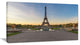 "Wide View of Paris Eiffel Tower at Sunrise" Cityscape Art, 32"x16"