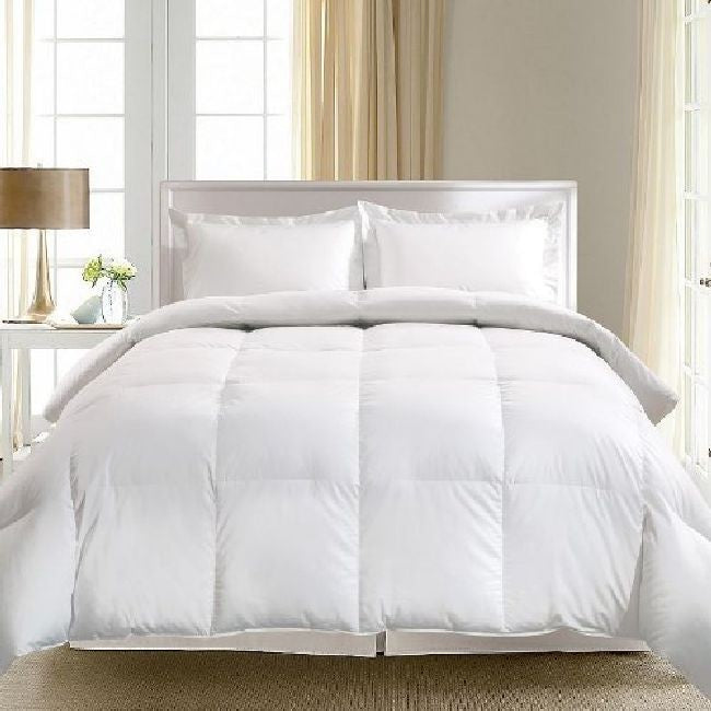 1000 TC Egyptian Cotton Cover European White Goose Down Comforter King
