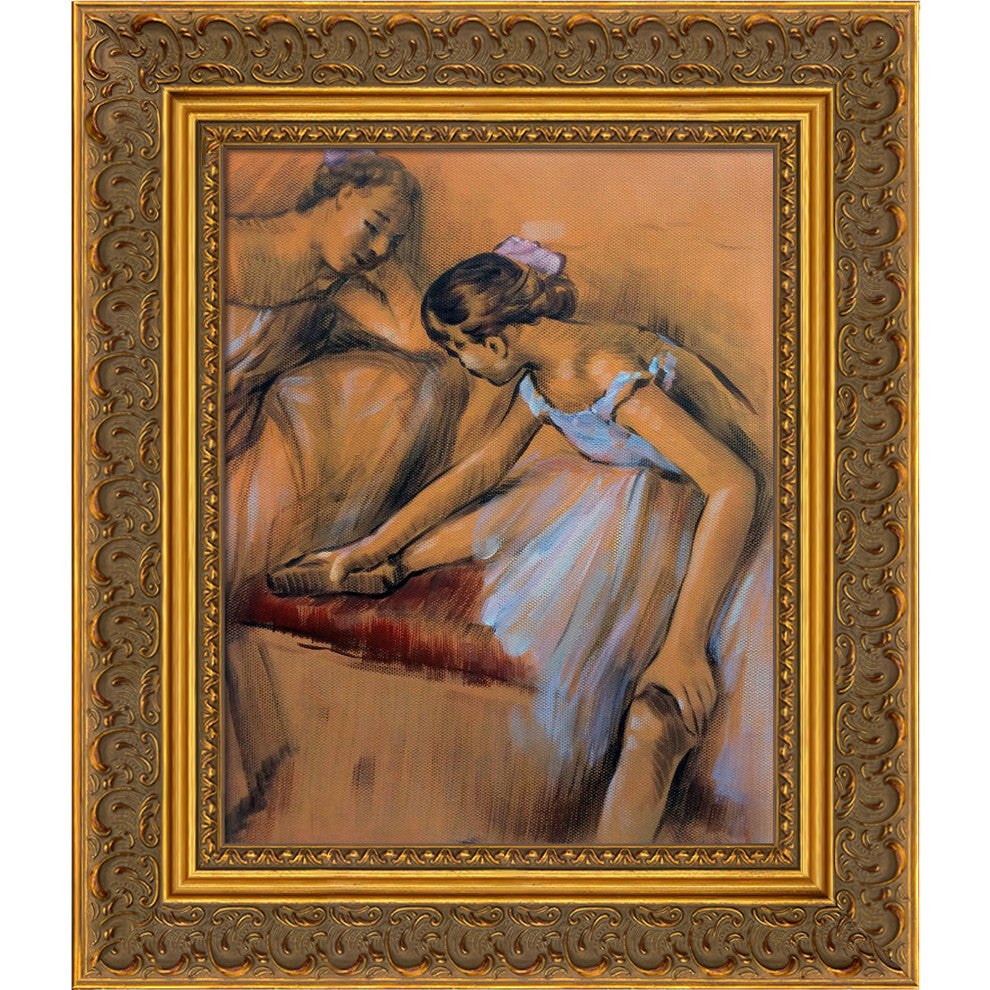 Dancers in Repose, Baroque Antique Gold Frame