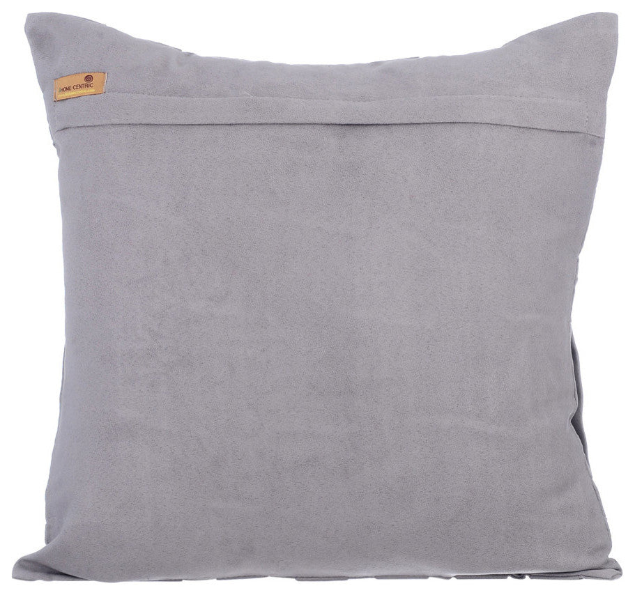 Gray Throw Pillow Covers 16"x16" Suede Fabric, Gray Love Tune